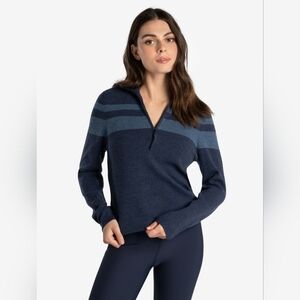 Eco Wool Turtle Neck Pullover - Outerspace Heather Lole Size S